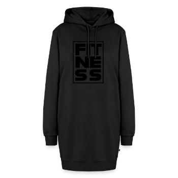 fitness mit rahmen black - Hoodie-Kleid - Schwarz - Vorne