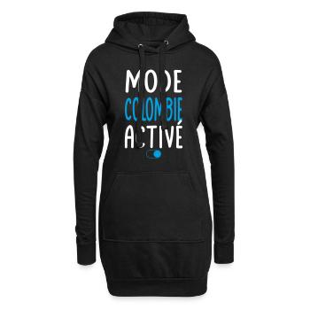 Mode Colombie Activé - Idée Cadeau - Sweat-shirt à capuche long Femme - noir - Devant