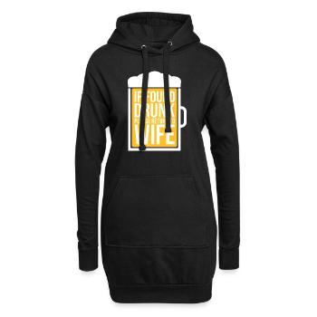 Si vous êtes trouvé ivre, veuillez retourner à la blague du mari de la femme - Sweat-shirt à capuche long Femme - noir - Devant