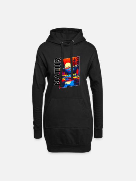 Nature - Hoodie Dress - black