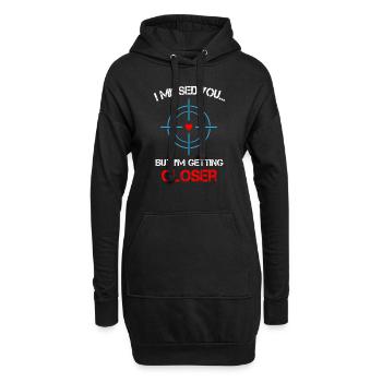 Tu m’as manqué Sniper - Sweat-shirt à capuche long Femme - noir - Devant