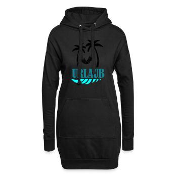 Palmiers Vacances Relax - Sweat-shirt à capuche long Femme - noir - Devant