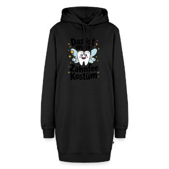 Das ist mein Zahnfee Kostüm - Karneval Fasching - Hoodie-Kleid - Schwarz - Vorne - AI Model Female 172 light (172cm)