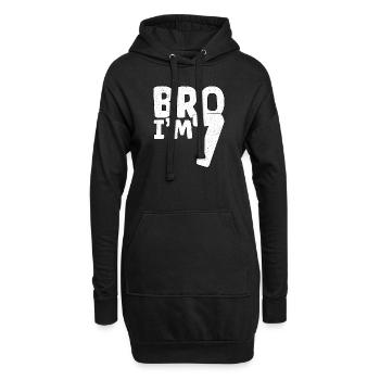Frère, j’ai sept ans - Sweat-shirt à capuche long Femme - noir - Devant