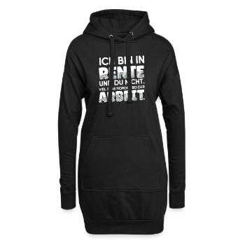 Ich bin in Rente und Du nicht - viel Spaß beim er - Hoodie-Kleid - Schwarz - Vorne