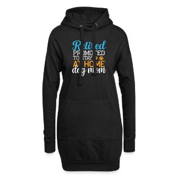 Hunde Mama Rente - stay at home dog mom - Hoodie-Kleid - Schwarz - Vorne