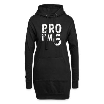 Frère, j’ai 6 ans – Design d’anniversaire cool - Sweat-shirt à capuche long Femme - noir - Devant