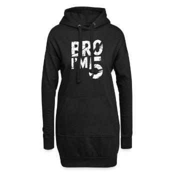 Bro, ich bin 5 – Coole Geburtstags-Design - Hoodie-Kleid - Schwarz - Vorne