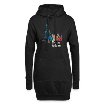 Ich & meine Follower – Katzenhumor Design - Hoodie-Kleid - Schwarz - Vorne