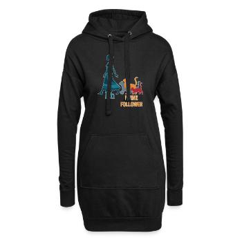 Ich & meine Follower – Katzenhumor Design - Hoodie-Kleid - Schwarz - Vorne