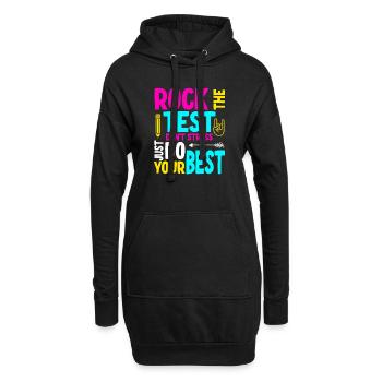 Faire basculer le test - Sweat-shirt à capuche long Femme - noir - Devant