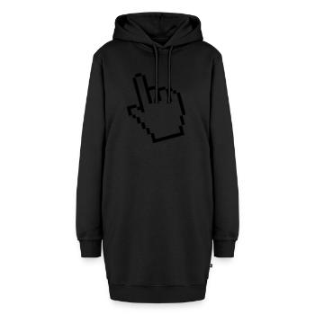 Mauszeiger 3D - Hoodie-Kleid - Schwarz - Vorne