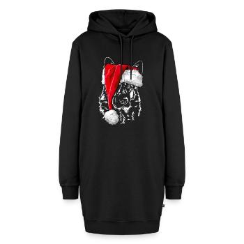 Bonnet de Noël ALLEMAND SHEPHERD Wilsigns - Sweat-shirt à capuche long Femme - noir - Devant