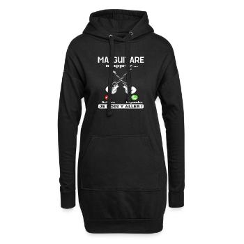 Ma guitare m' appelle humour guitariste cadeau - Sweat-shirt à capuche long Femme - noir - Devant