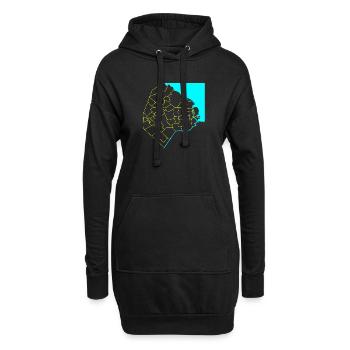 Buenos Aires - Hoodie-Kleid - Schwarz - Vorne