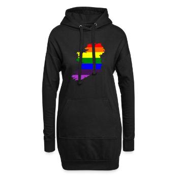 Gay Pride Ireland Irish Rainbow Flag - Hoodie Dress - black - Front