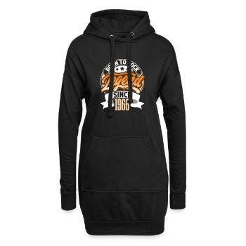 1966 Geburtsjahr Geburtstag Legende Born To Rock - Hoodie-Kleid - Schwarz - Vorne