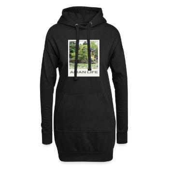 Asiatischer Gartensee Zen - Hoodie-Kleid - Schwarz - Vorne