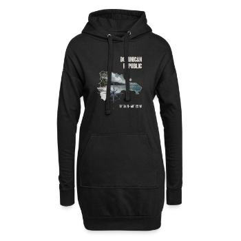 République dominicaine Boussole tropicale - Sweat-shirt à capuche long Femme - noir - Devant