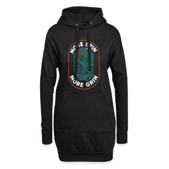 Padel Plus Spin Plus Grin Joueur drôle - Sweat-shirt à capuche long Femme - noir - Devant