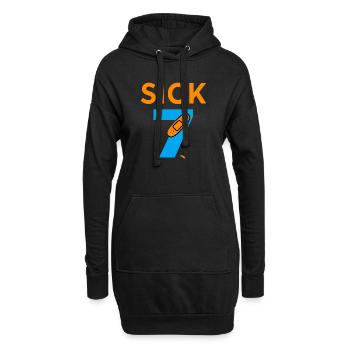 Sick Seven Meme Tee Six Seven  - Hoodie-Kleid - Schwarz - Vorne