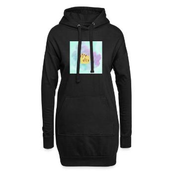 Pastell Clownfisch Korallen - Hoodie-Kleid - Schwarz - Vorne