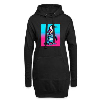 pingouin - Sweat-shirt à capuche long Femme - noir - Devant