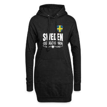 Sweden Nordic Spirit - Sweat-shirt à capuche long Femme - noir - Devant