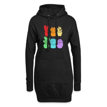 Cactus Plante Cactus - Sweat-shirt à capuche long Femme - noir - Devant