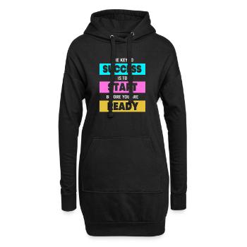 Unternehmer Workaholic - Hoodie-Kleid - Schwarz - Vorne