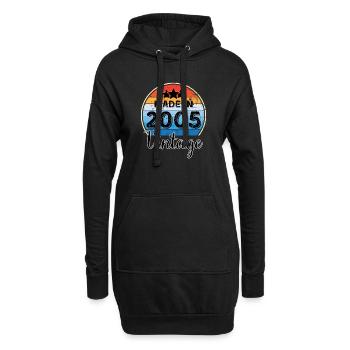Hergestellt im Vintage Anniversary 2005 - Hoodie-Kleid - Schwarz - Vorne