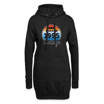 Made in 1995 Vintage Anniversaire - Sweat-shirt à capuche long Femme - noir - Devant