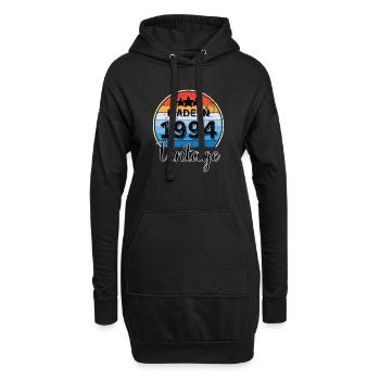 Made in 1994 Vintage Anniversaire - Sweat-shirt à capuche long Femme - noir - Devant