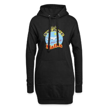 Voyage en avion au centre commercial en plein soleil - Sweat-shirt à capuche long Femme - noir - Devant