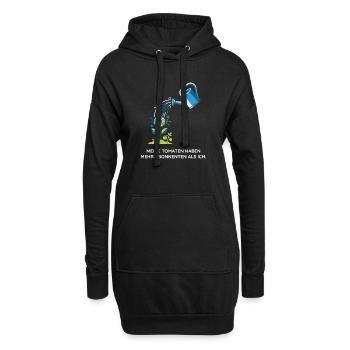 Urban Gardening, Technik, Hobby Design - Hoodie-Kleid - Schwarz - Vorne