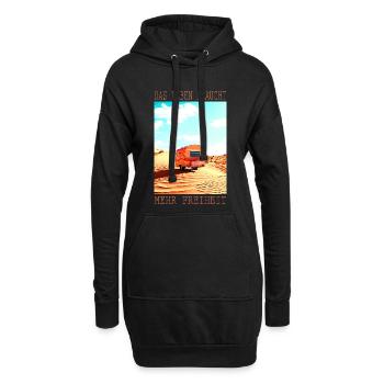 Wüsten Caravan: Leben braucht Freiheit - Hoodie-Kleid - Schwarz - Vorne