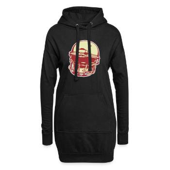 American Football Helm - Hoodie-Kleid - Schwarz - Vorne