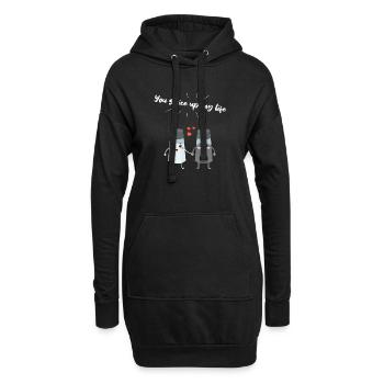 Salz und Pfefferstreuer Paar Geschenk für Köche - Hoodie-Kleid - Schwarz - Vorne