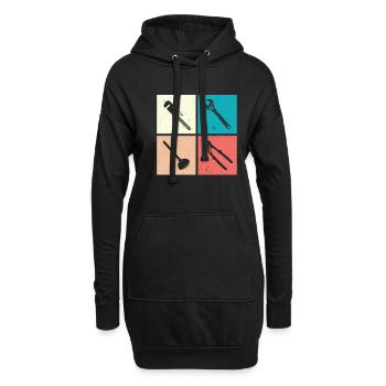 Heizungsbauer Heizungsbau Klempner Installateur - Hoodie-Kleid - Schwarz - Vorne