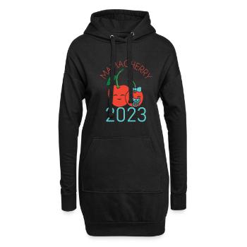Mamacherry 2023 Pregnancy Mother Mama 2023 - Hoodie-Kleid - Schwarz - Vorne