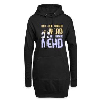 Ich bin ein Anime Nerd - Hoodie-Kleid - Schwarz - Vorne