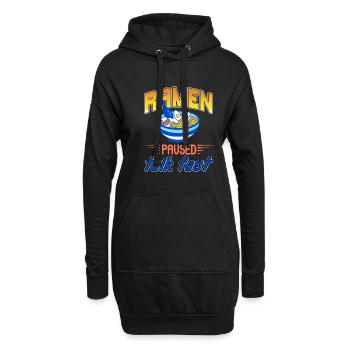 Ramen paused talk fast - Hoodie-Kleid - Schwarz - Vorne