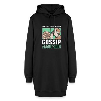 My ball python and I gossip about you! - Hoodie-Kleid - Schwarz - Vorne