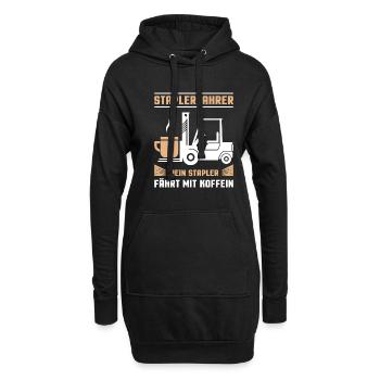 Lagerarbeiter Logistiker Stapler Staplerfahrer - Hoodie-Kleid - Schwarz - Vorne