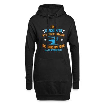 I´m a blacksmith - Hoodie-Kleid - Schwarz - Vorne