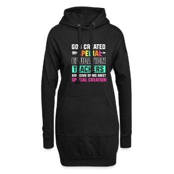 God created special education teachers - Hoodie-Kleid - Schwarz - Vorne