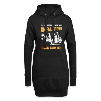 Lagerarbeiter Logistiker Stapler Staplerfahrer - Hoodie-Kleid - Schwarz - Vorne