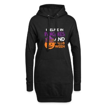 I belive in Pancakes and Halloween - Hoodie-Kleid - Schwarz - Vorne
