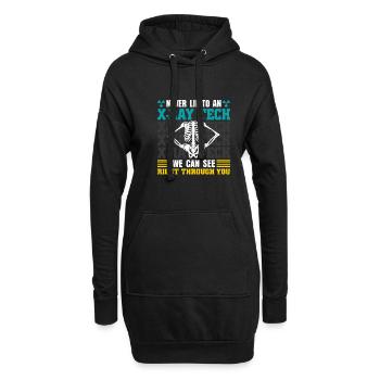 Never Lie To An X-Ray Tech - Hoodie-Kleid - Schwarz - Vorne
