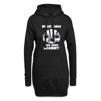 Nüsse raus der spaß beginnt - Hoodie-Kleid - Schwarz - Vorne